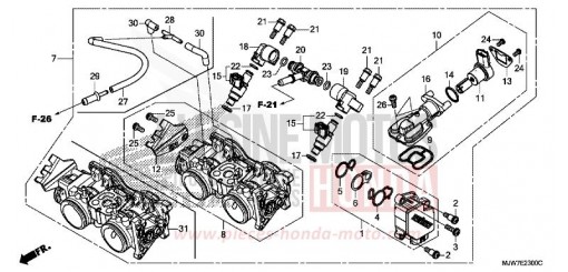 CORPO FARFALLATO CB500FAG di 2016
